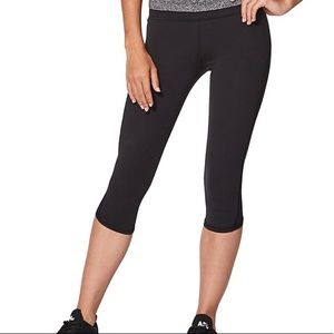 Black Lululemon Train Times Crop 17"